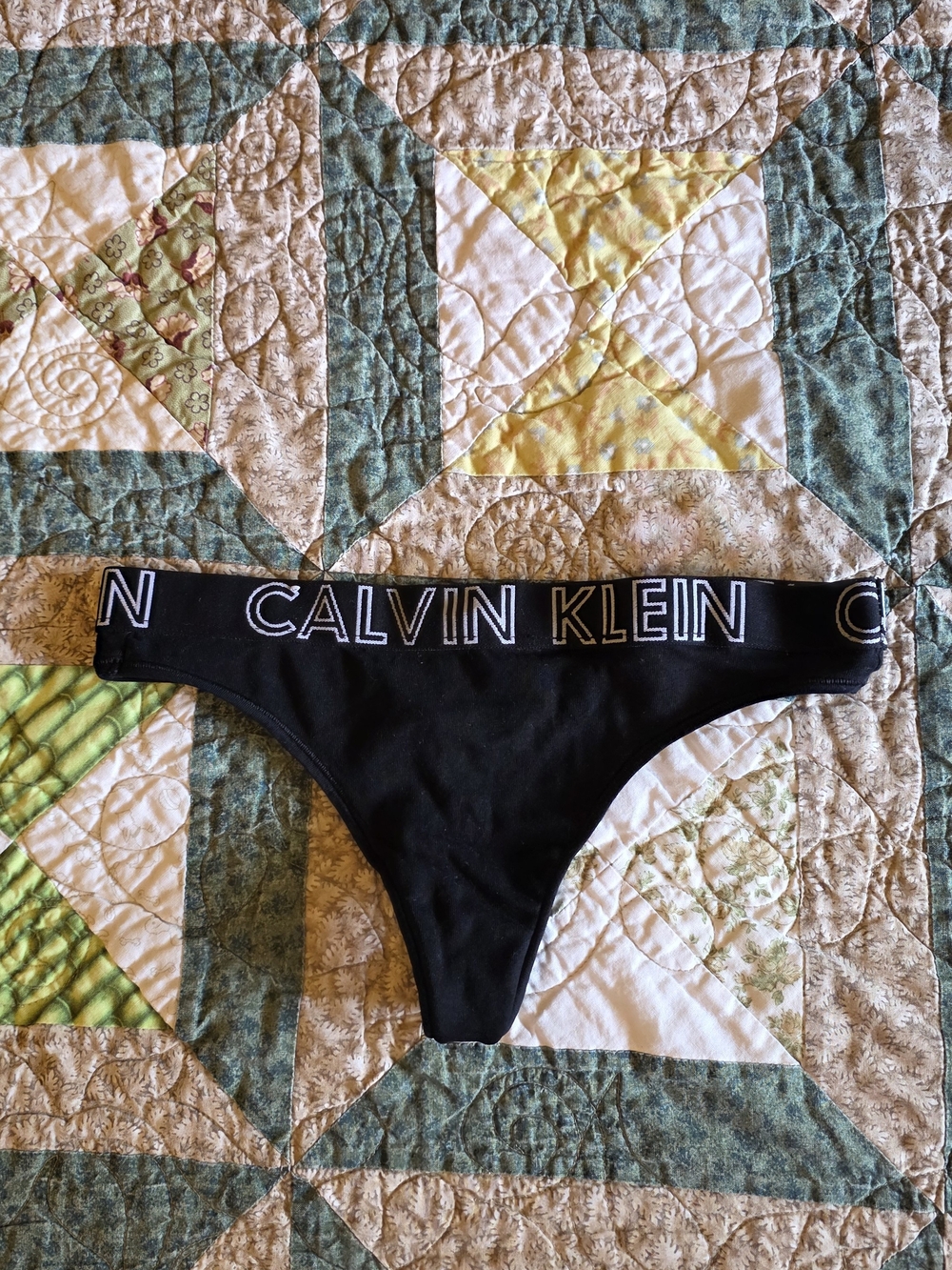 Calvin Klein Black Women's Thong Swim Bottom